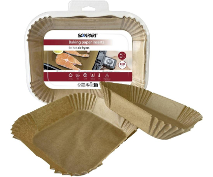 Wyposażenie kuchni SCANPART papierowy wkład do air fryer 31x20,5cm 100 szt.